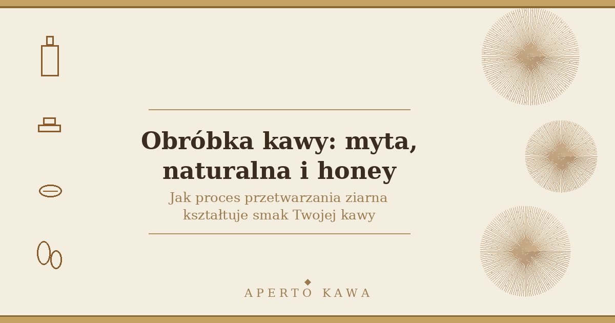 Obróbka kawy: metoda myta, naturalna i honey